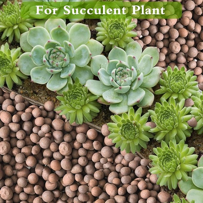 Halatool 10LB Leca Clay Pebbles for Plants 4mm-16mm Clay Balls 100% Natural Hydroton Leca Balls for Indoor Plants Hydroponic Growing Gardening Orchids Drainage Decoration Aquaponics-Mewly Pet