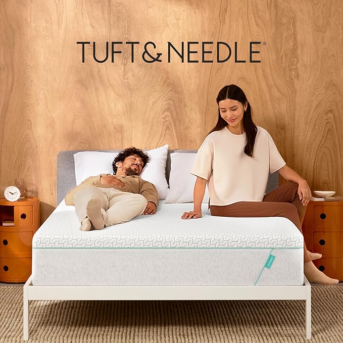Tuft & Needle Original Hybrid Medium King Mattress, Adaptive Foam, Individually-Wrapped Coils, Cooling Pressure Relief, 100 Night Trial, Fiberglass-Free, CertiPUR-US, 10-Year Limited Warranty