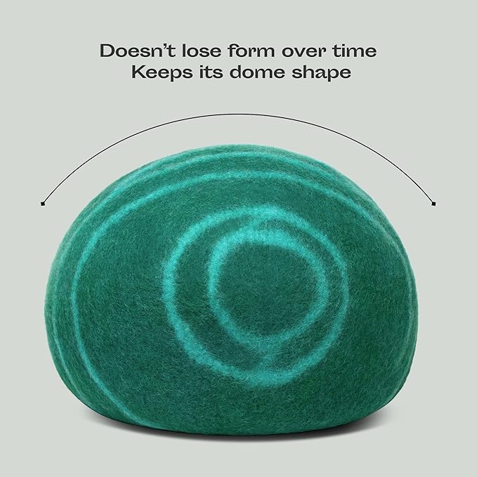MEOWFIA Cat Cave – Premium Felt Cat Bed for Indoor Cats, Handmade 100% Merino Wool (Large, Emerald)-Mewly Pet