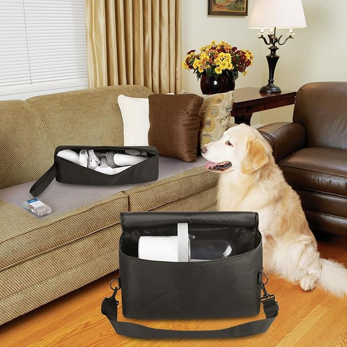 Beautyflier Pet Grooming Supplies Organizer, Protective Tote Bag Case for Pet Grooming Kit & Vacuum Suction Dogs Cats Hair, Travel Pouch Bag for Pet Dog Grooming Vacuum Kit, Bag Only (Black)-Mewly Pet