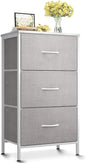 AODK Dresser for Bedroom Nightstand Small Dressers Chest of Drawers End Table for Living Room, Closet Dresser with 3 Storage Drawers Organizer Clothes, Light Grey