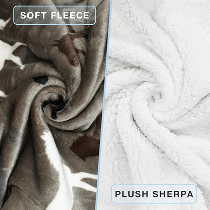 Catalonia Sherpa Wearable Blanket with Sleeves & Foot Pockets for Adult Women Men, Comfy Snuggle Wrap Sleeved Throw Blanket Robe, Gift Idea, Taupe Horse