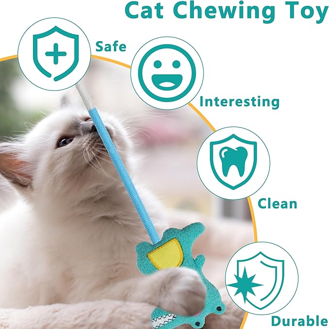 3pcs Safe Cat Rope Toy with Catnip,Teeth Clean Toy for Cat, Cat Chew Toys for Indoor Cat,Kitten Interactive Toys-Mewly Pet