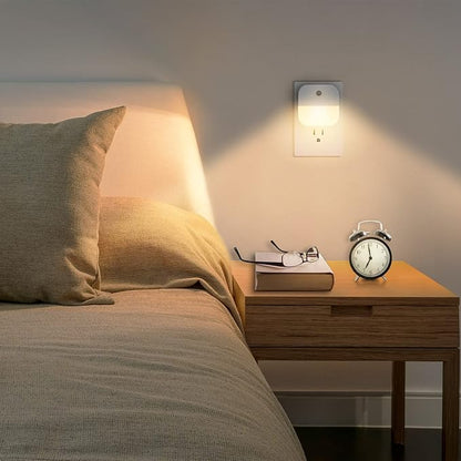 6 Pack Night Light Plug in, Warm White LED Nightlights with Smart Dusk to Dawn Sensor, Plug into Wall Nightlights Suitable for Bedroom, Bathroom, Hallway, Kitchen, Stairs, Kids, Adults, Kids Room