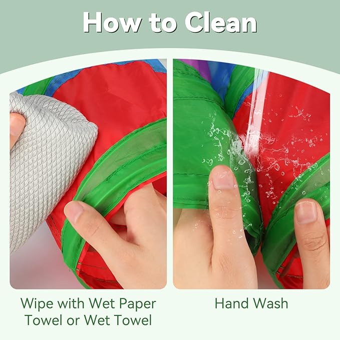 Rypet Guinea Pig Tunnels and Tubes Collapsible 2 Way and L-Type Tunnel with Interactive Ball Small Animal Activity Tunnel Hideaway Toys for Baby Rabbit Ferret Hamster Chinchilla Hedgehog-Mewly Pet