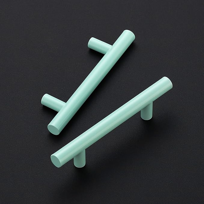 Ravinte 1 Pack | 5 Inch Cabinet Pulls Green Stainless Steel Kitchen Drawer Pulls Cabinet Handles 5 InchLength, 3 Inch Hole Center