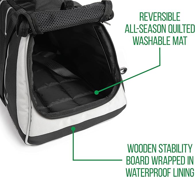 Sherpa Forma Frame Crash-Tested Travel Pet Carrier, Airline Approved & Guaranteed On Board - Black, Medium-Mewly Pet