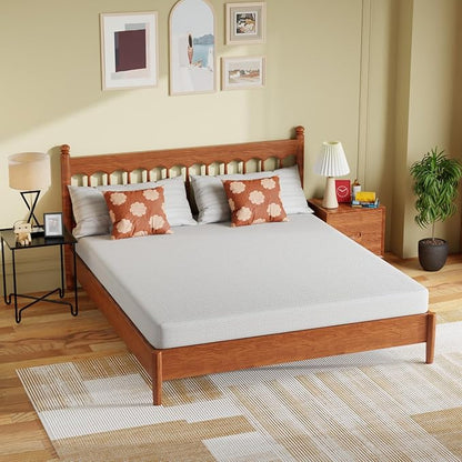 PayLessHere 6 inch Memory Foam Mattress Cooling Gel Green Tea Infused Mattress,Fiberglass Free,CertiPUR-US Certified,Cooler Sleep Supportive & Pressure Relief,White California King