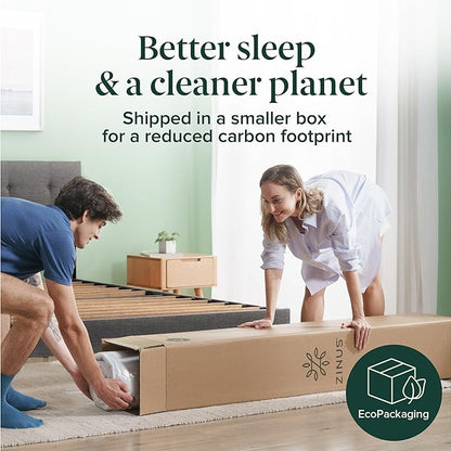 ZINUS 8 Inch Foam and Spring RV Mattress, [New Version], Short Queen for RVs, Campers & Trailers, Smaller, More Convenient WonderBox Packaging, Mattress-in-a-Box