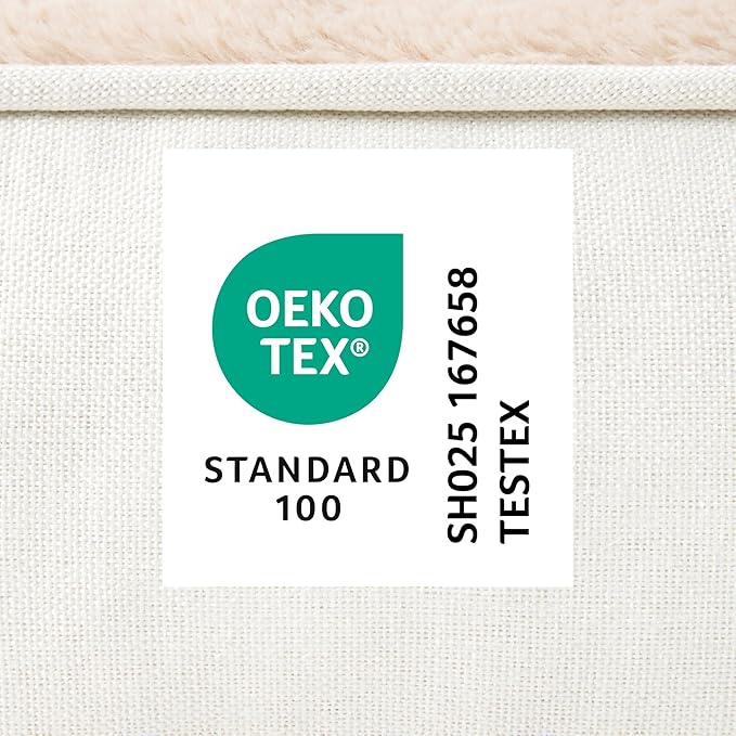 TOWN & COUNTRY EVERYDAY CuddleTown Comfy Solid Bolster Sofa Pet Bed, Supportive & Calming Egg Crate Foam, Non-Slip Bottom, Machine Washable Cover, Cream, Medium 28"x23"x8"-Mewly Pet