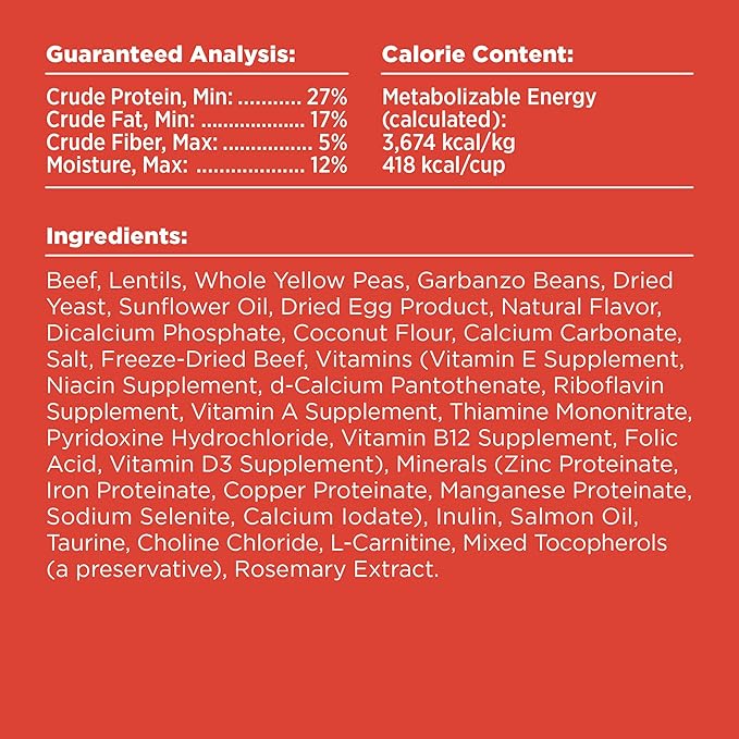 BIXBI Rawbble Dry Dog Food, Beef, 24 lbs - USA Made with No Meat Meals or Fillers - Freeze Dried Raw Coated Dog Food - Industry Leading Digestibility-Mewly Pet