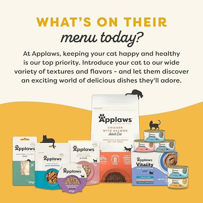 Applaws Vitality Wet Cat Food in Broth, Natural Canned Cat Food, Wet Food for Cats with Added Vitamins and Minerals, Grain Free, Carrageenan Free, Chicken Breast in Broth (24 Count, 5.5oz Cans)-Mewly Pet