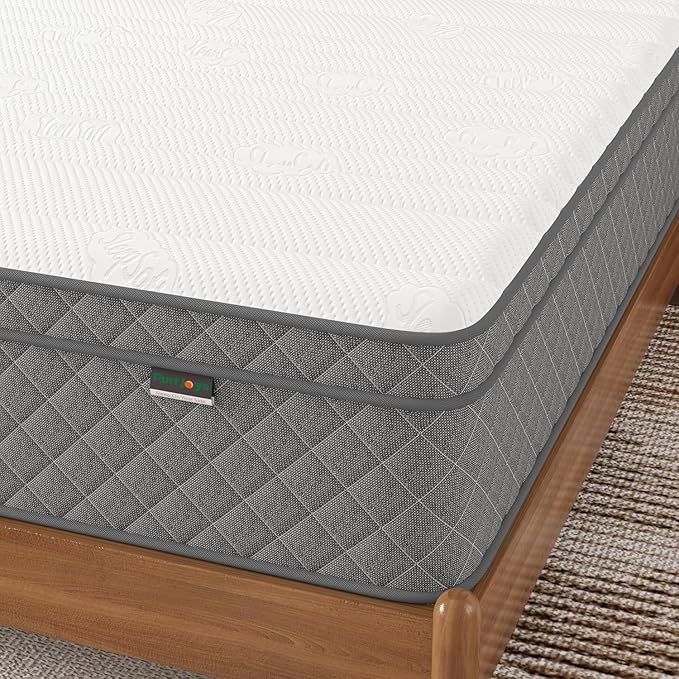 PurrJoys Twin XL Mattress, 12 Inch Hybrid Twin XL Size Mattress with Cooling Gel Memory Foam and Pocket Springs, CertiPUR-US Certified, Medium Firm