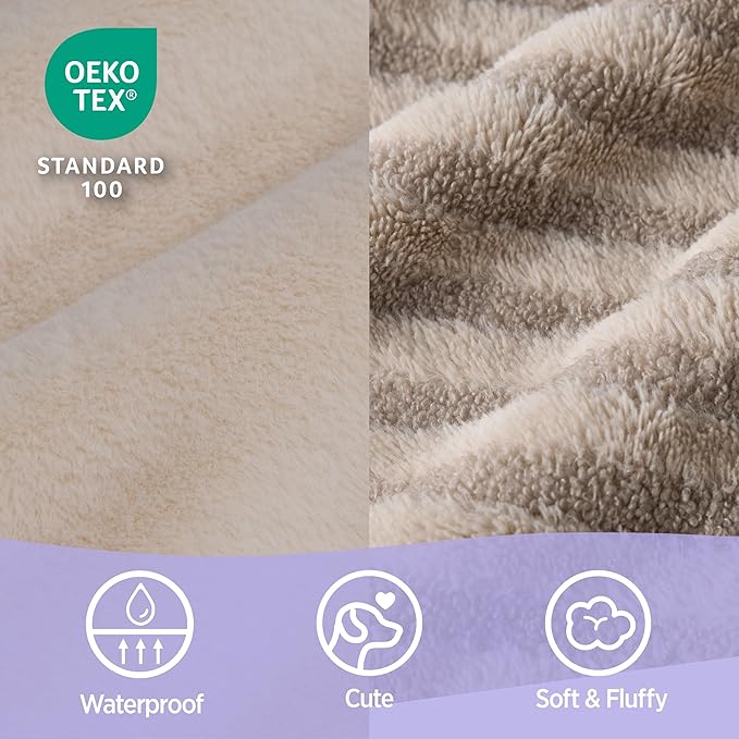 LE SURE Cute XL Dog Beds, Orthopedic Waterproof Dog Bed for Extra Large Dogs, Non-Slip Bottom and Egg-Crate Foam Big Pet Couch Sofa with Washable Removable Cover, Hazel-Mewly Pet