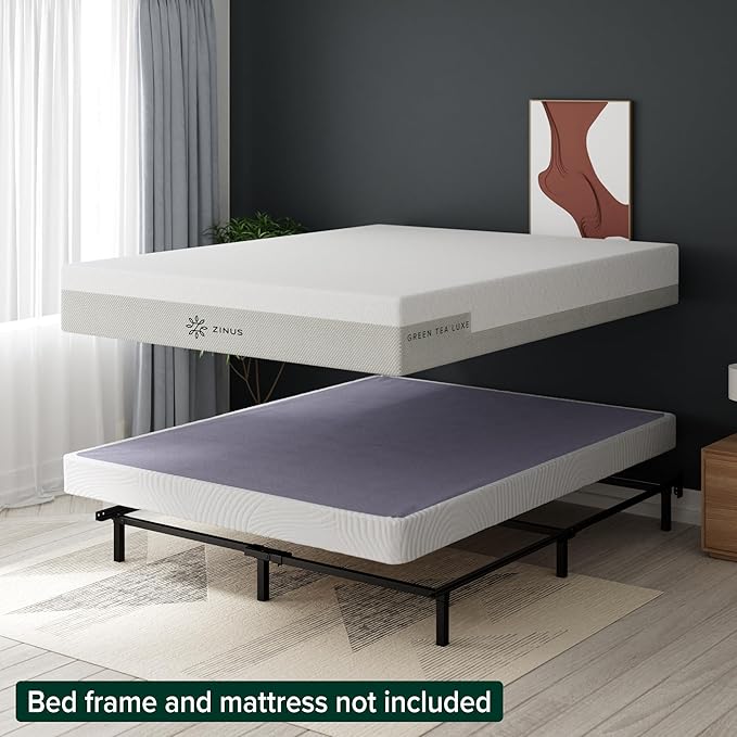 ZINUS Edgar 4 Inch Bamboo Box Spring, Mattress Foundation, Sturdy Bamboo Structure, Low Profile, Easy Assembly, Twin