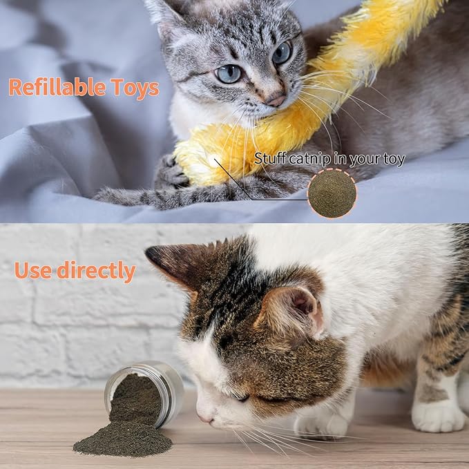 Catnip & Silvervine Powder – 15g Blend of Silver Vine Gall Fruit & Pure Catnip, Non-Addictive, Suitable for All Cat Ages, Multi-Play Use for Cat Toys, Scratchers & Protecting Furniture-Mewly Pet