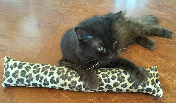 Extra Large 18" Catnip Kicker Toys/Kitty Kick Sticks/Cat-Nip Kick Sticks (Leopard) (Kickers Filled with 1 oz Premium Canadian Catnip)-Mewly Pet
