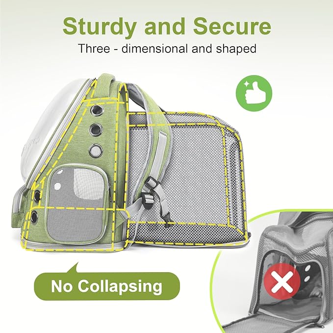 Expandable Cat Backpack,Cat Bubble Backpack Carrier for Carrying Cats, Pets and Small Dogs,Airline-Approved,Designed for Travel, Hiking, Walking,Car-Mewly Pet