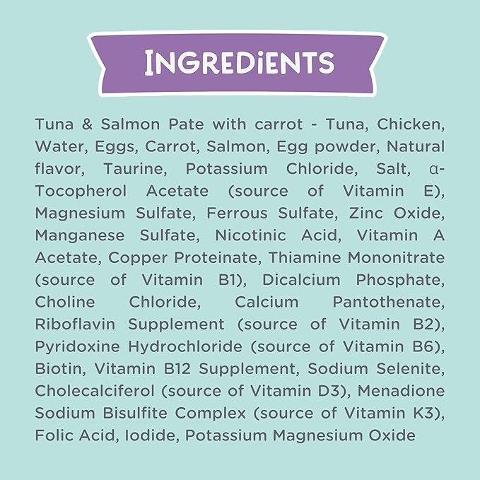 LOVE, NALA - Natural Adult Cat Wet Food - Pate Tuna, Carrot, & Salmon Recipe - Grain Free, Non-GMO, Digestive Fiber Blend, Minerals, Vitamins - 12 Pack 2.4 lbs.-Mewly Pet