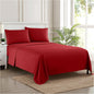 Twin XL Sheets - Breathable Luxury Sheets with Full Elastic & Secure Corner Straps Built In - 1800 Supreme Collection Extra Soft Deep Pocket Bedding Set, Sheet Set, Twin XL, Red