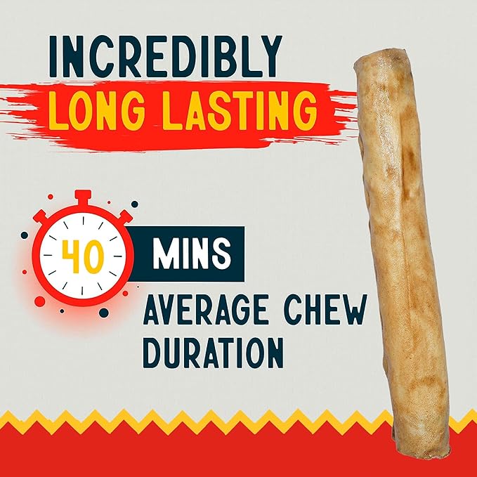 Canine Chews 10" Chicken Basted Dog Rawhide Retriever Rolls (50 Pack) - Natural Beef Dog Rawhide Chews - Healthy Dental Chews-Mewly Pet