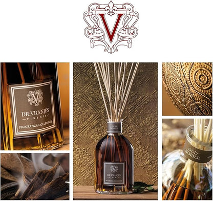 Dr. Vranjes - Oud Nobile 2500 ml Refill + Double Pack of White Sticks (3 Pieces Bundle) - Luxury Home Fragrance, Made in Italy, Main Scent: Oriental, Olfactory Pyramid: Bergamot, Oud, Myrrh