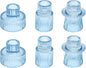 Vixdonos Glass Candlestick Holders Tealight Candle Holders for Table Centerpieces, Wedding Decor and Dinner Party (6 Pcs, Light Blue)