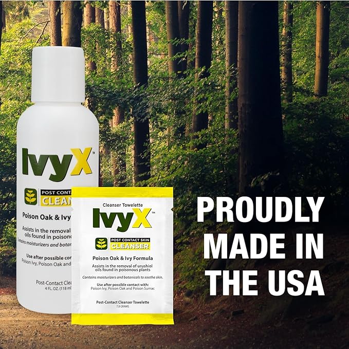 CoreTex Ivy X Post-Contact Poison Ivy Wipes with Resealable Travel Bag - Pack of 15 Single-Use Barrier Wipes to Assist in the Removal of Rashes - Also Works on Poison Oak & Sumac Oils-Mewly Pet