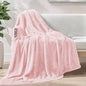 Exclusivo Mezcla Plush Fuzzy Fleece Throw Blanket Extra Large, Super Soft, Fluffy and Warm Blankets for Couch, Bed, Suitable for All Seasons (50x70 Inches, Light Pink)
