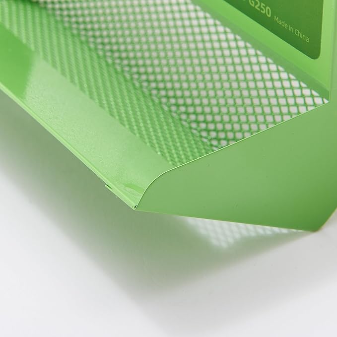 Metal Small Animal Feeder with Lid, Heavy Duty, Large Capacity Food Dispenser, Great for Rabbits, Guinea Pigs, Chinchillas and Other Small Animals. (4.6 inch, Green)-Mewly Pet