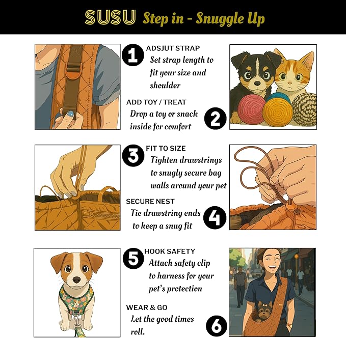 Small Dog Carrier Sling – Copper Brown Hands‑Free 2‑in‑1 Cross‑Body & Handheld Pet Sling for Small Dogs up to 10 lbs, Parachute‑Grade Rip‑Stop Nylon, Padded Strap & Safety Tether-Mewly Pet