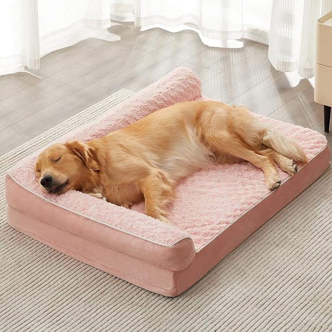 BFPETHOME Orthopedic Dog Beds for Large Dogs-Waterproof Sofa Pet Bed with Removable Washable Cover, Big Dog Bed with Waterproof Lining and Nonskid Bottom,Pet Bed for Large Dogs-Mewly Pet