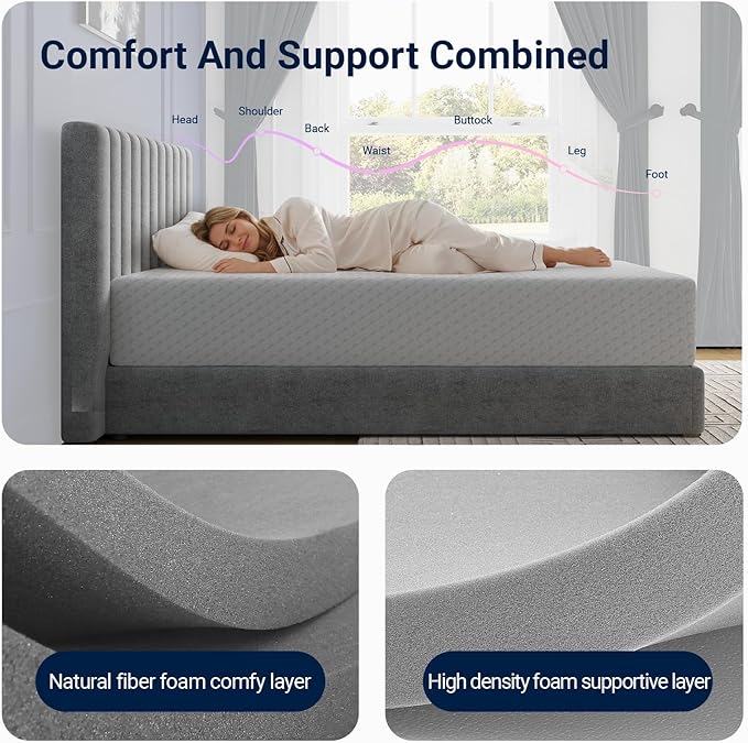 Avenco 12 Inch Full Mattress in a Box with Comfort Memory Foam for Pain Relief & Guestroom Sleep