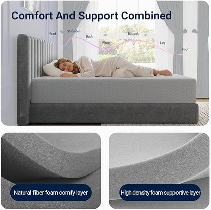 Avenco Queen Mattress, 14 Inch Queen Memory Foam Mattress in a Box for Refresh Sleep & Pressure Relief, CertiPUR-US Certified Medium Firm Mattresses