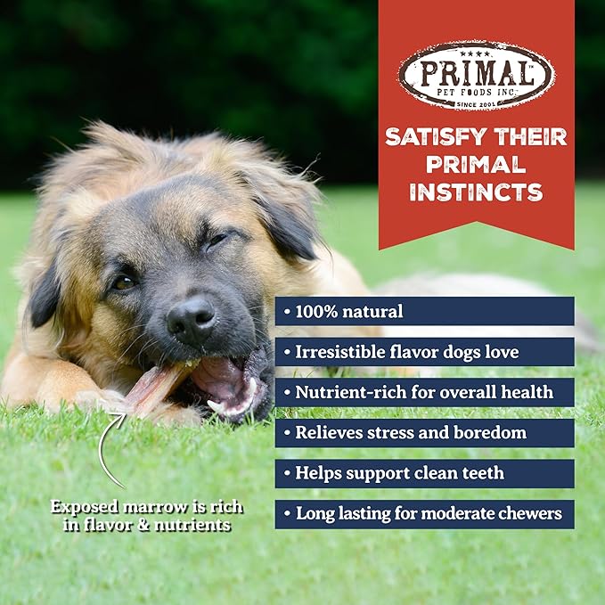 Primal Antlers for Dogs, Grade A Split Stag Antlers for Large Canines 45-60 lb, Natural Chews for Aggressive Chewers, Naturally Shed, Long Lasting Dog Bones, 1 ct-Mewly Pet