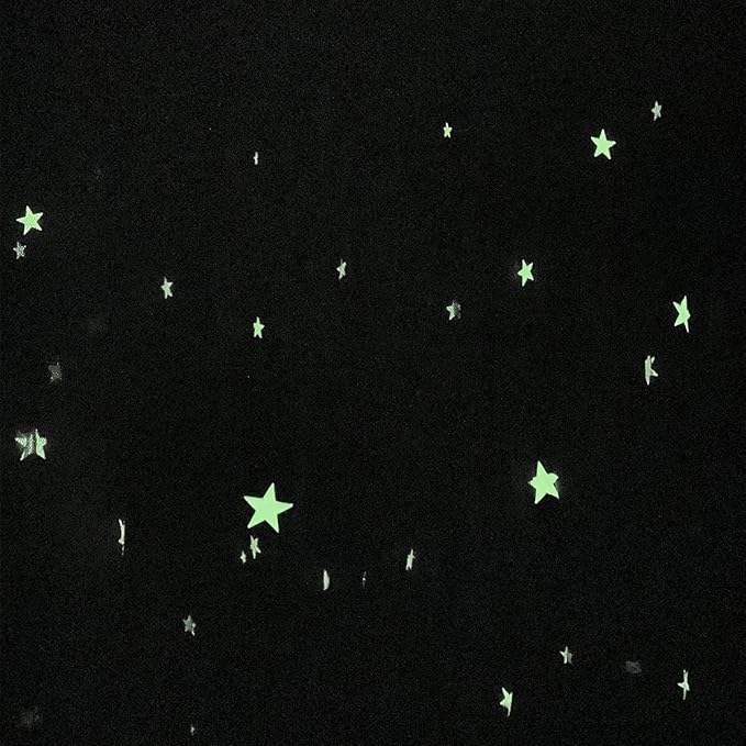 BCBYou Mosquito Net with Fluorescent Stars Glow in Dark for Baby, Kids, and Adults, for Covering Crib, Kid, Girls or Full Size Bed (Purple)