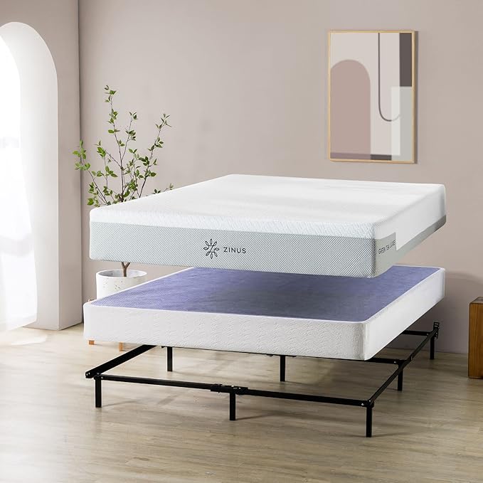 ZINUS 7 Inch California King Metal Smart Box Spring, Mattress Foundation, Strong Metal Frame, Easy Assembly