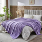 NEWCOSPLAY Super Soft King Blanket Lavender Premium Silky Flannel Fleece Leaves Pattern Lightweight Bed Blanket All Season Use (Lavender, King(90"x110"))
