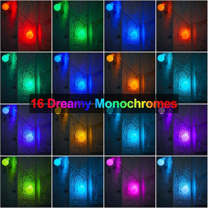 Minetom RGB LED String Lights - 21FT 60 LED Battery Operated Globe Lights with Remote, Color Changing Fairy Lights for Bedroom RV Christmas Valentine's Day Party Wedding Camping Indoor Outdoor Decor