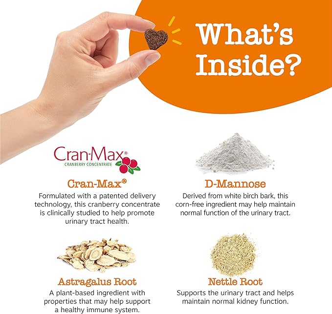 Zesty Paws Cranberry Supplement for Dogs - Bladder Control for Dogs - Urinary Tract Support - Cranberry Chews with D-Mannose, Vitamin B6 & L-Arginine - Immune & Gut Support - Bacon - 90 Count-Mewly Pet