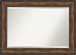 Amanti Art Bronze Bathroom Mirror for Over Sink, 32x44 Ballroom Bronze Rectangle Vanity Mirror, Large Traditional Frame, Hangs Horizonally and Vertically, Bathroom Wall Decor, Beveled Edge