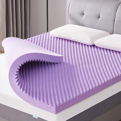 SINWEEK 3 Inch Egg Crate Memory Foam Mattress Topper Twin XL, Twin Extra Long Mattress Pads for College Dorm Single Bed, Pressure Relieve CertiPUR-US Certified,39x80 Inches