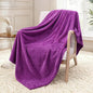Exclusivo Mezcla Fleece Throw Blanket Extra Large, Super Soft and Warm Blankets for Couch, Sofa and Bed Waffle Textured, Cozy, Fuzzy and Lightweight (Purple, 50x70 Inches)