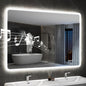 S'bagno 32"x24" LED-Lighted-Bathroom-Mirror, Wall-Mounted-Dimmable-Vanity-Mirror, Bluetooth Speaker Anti-Fog Waterproof Smart Touch Button 3 Colors Bathroom-Lighted-Mirror, Vertical/Horizontal