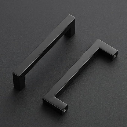 Ravinte 15 Pack Black Cabinet Pulls 4-1/2 Inch Square Kitchen Cabinet Handles Matte Black Kitchen Hardware for Drawer Pulls Drawer Handles Come with Screwdriver