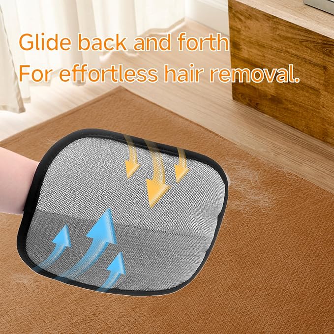 2-in-1 Pet Grooming Glove & Fabric Hair Remover - Reusabie, Silicone Massage Bristles,Static Adhesion for Quiuck Shedding Control,Safe for Dogs & Cats（Big）-Mewly Pet