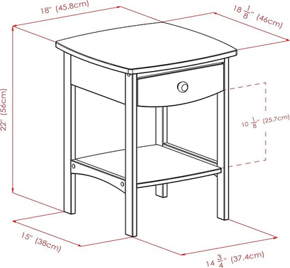 Winsome 82218 Wood Claire Accent Table, Natural 18 inches