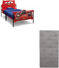 Delta Children Plastic 3D-Footboard Twin Bed, Disney/Pixar Cars Snooze 6 inch Memory Foam Twin Mattress (Bundle)