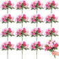 Zeyune 16 Bunches 12 Inch Artificial Mini Rose Bouquet 160 Heads Bridal Flower Bouquets Fake Silk Rose Bulk for Wedding Bridal Shower Christmas Home Office Garden Decoration(Hot Pink and Pink)