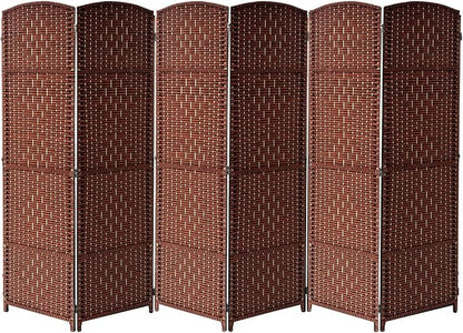 Sorbus 6 Panel Room Divider 6 ft. Tall - Privacy Screen, Extra Wide Double Hinged Panels, Diamond Double-Weaved, Partition Room Dividers and Folding Privacy Screens, Wall Divider for Room Separation